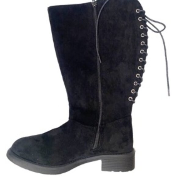 Cherokee Women's Black Tall Lace Up Boot Size 6 Wide - Picture 2 of 4